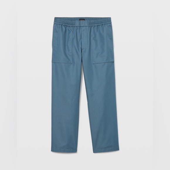 Club Monaco Cropped Utility Pants Teal Blue Size Large - Picture 1 of 4